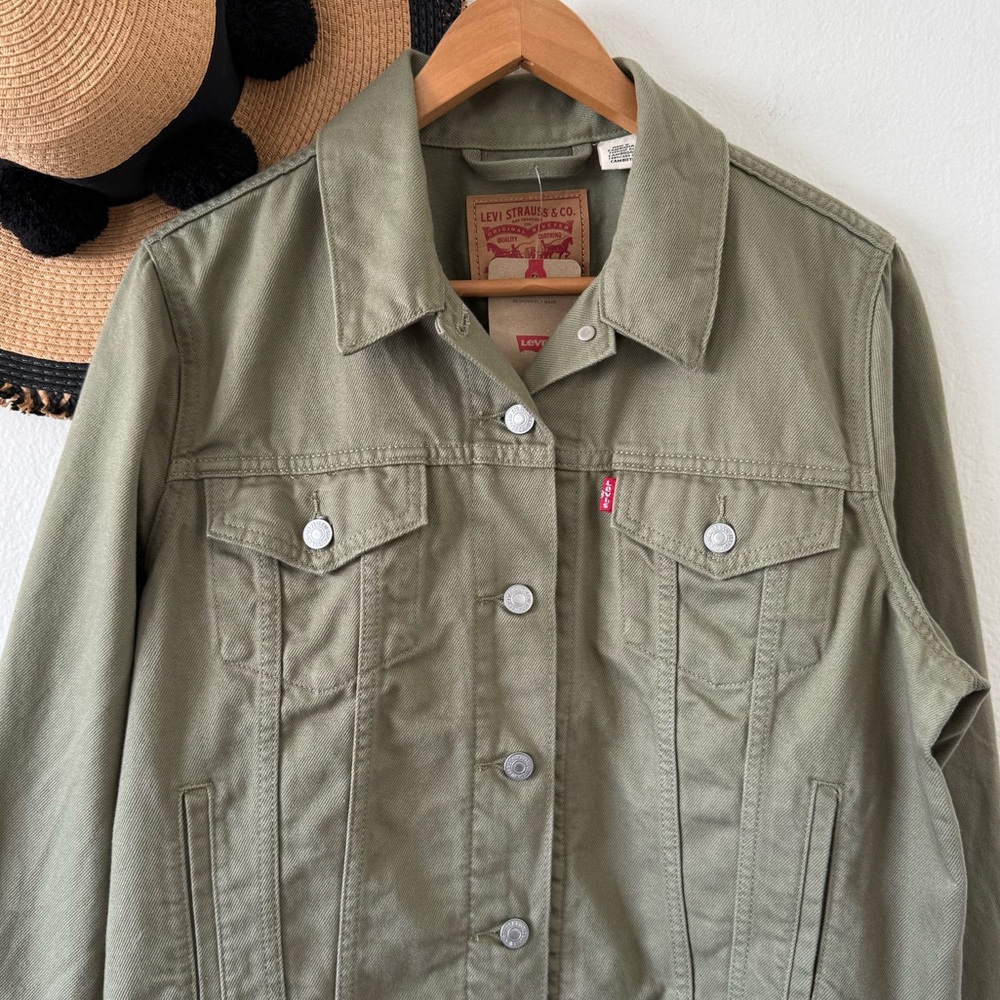 Levi's Olive Green Women's Jean Jacket - Picture 9 of 13